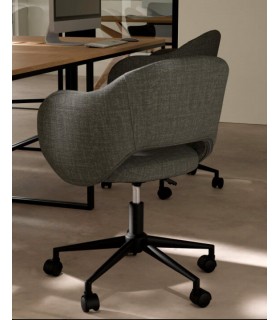 Silla de oficina gris cómoda mdmhogar