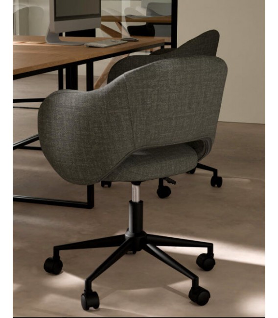 Silla de oficina gris cómoda mdmhogar