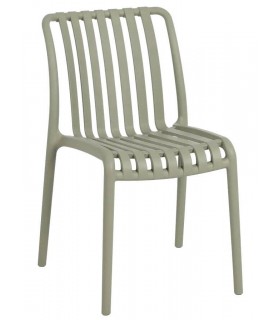 Silla de polipropileno apilable color verde  mdmhogar