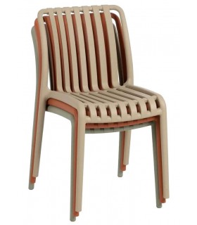 Silla de polipropileno apilable color verde  mdmhogar