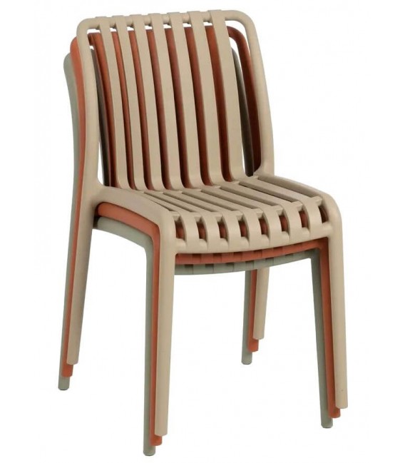 Silla de polipropileno apilable color verde  mdmhogar