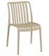 Silla de polipropileno apilable color beige mdmhogar
