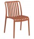 Silla de polipropileno apilable color terracota mdmhogar