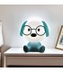 Lámpara de sobremesa motivo de perrito azul mdmhogar