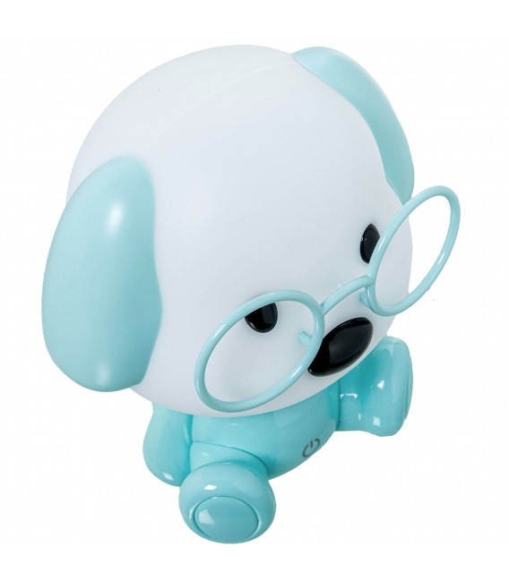 Lámpara de sobremesa motivo de perrito azul mdmhogar