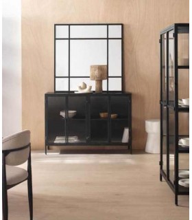 Vitrina baja metal negro mdmhogar