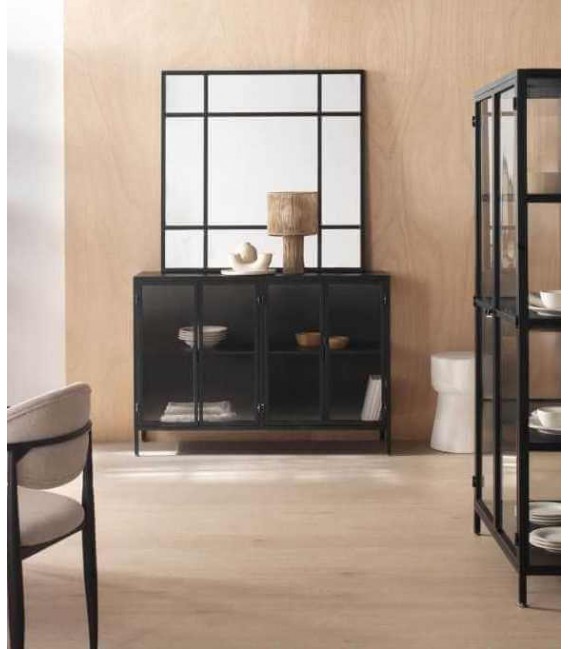 Vitrina baja metal negro mdmhogar