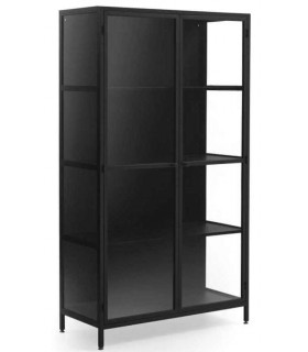 Vitrina baja metal negro mdmhogar