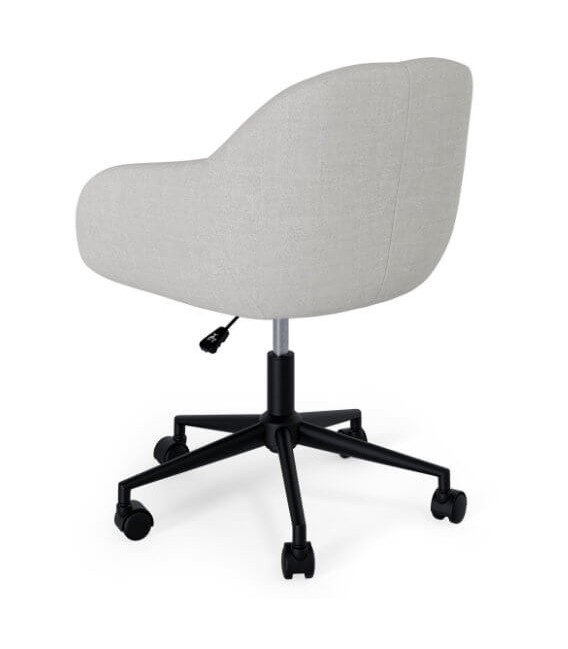 Silla de oficina tapizada gris claro  mdmhogar