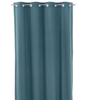 Cortina opaca para barra microfibra azul