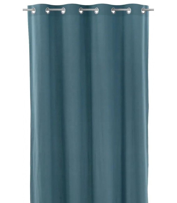 Cortina opaca para barra microfibra azul