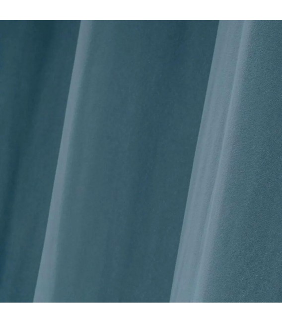 Cortina opaca para barra microfibra azul