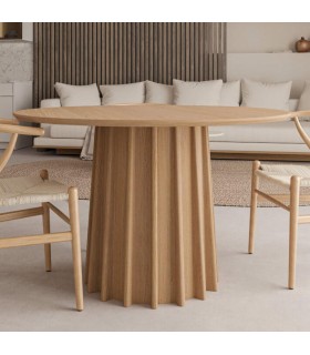 Mesa de comedor redonda pequeña mdmhogar