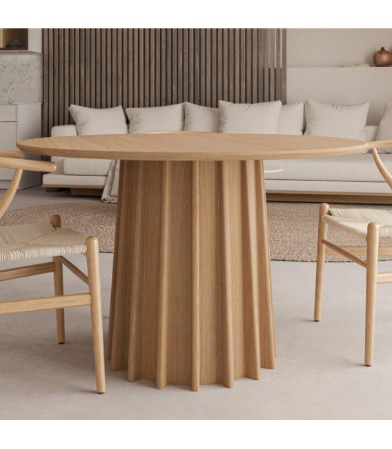 Mesa de comedor redonda pequeña mdmhogar