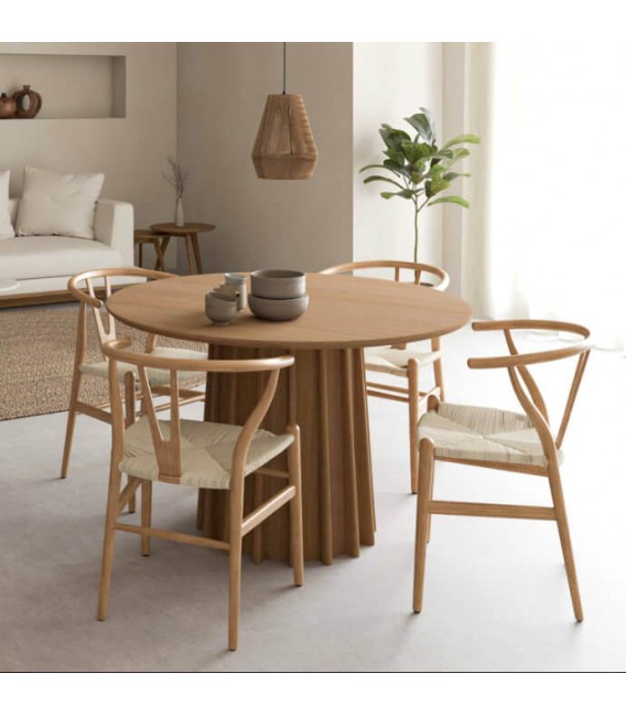 Mesa de comedor redonda pequeña mdmhogar