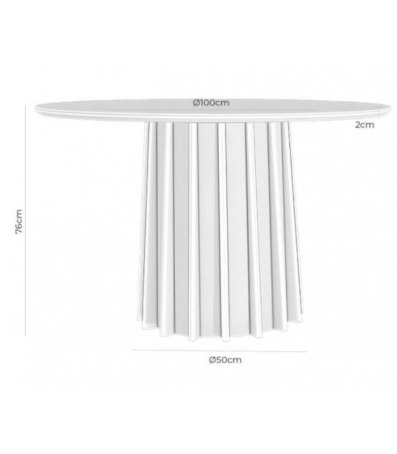 Mesa de comedor redonda pequeña mdmhogar