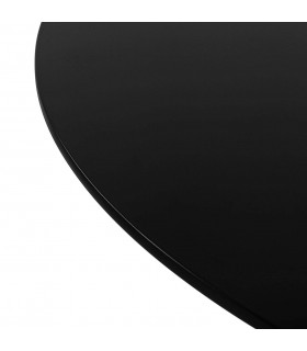 Mesa de comedor redonda grande negra mdmhogar