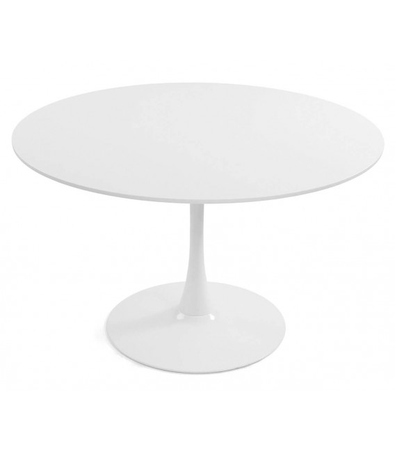 Mesa de comedor redonda grande blanca mdmhogar