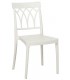Silla cómoda de polipropileno apilable color blanco mdmhogar
