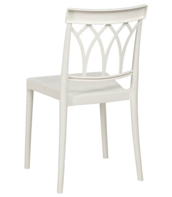 Silla cómoda de polipropileno apilable color blanco mdmhogar