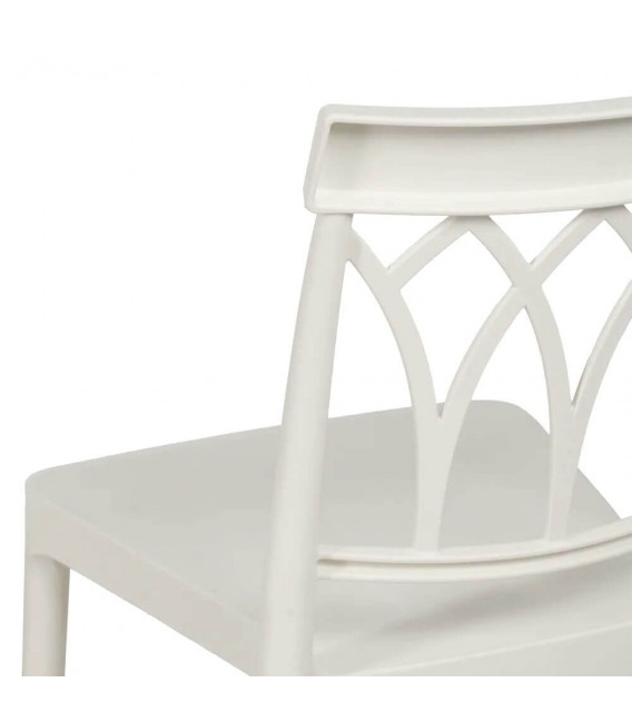 Silla cómoda de polipropileno apilable color blanco mdmhogar