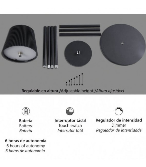 Lámpara de sobremesa o de pie color blanco mdmhogar