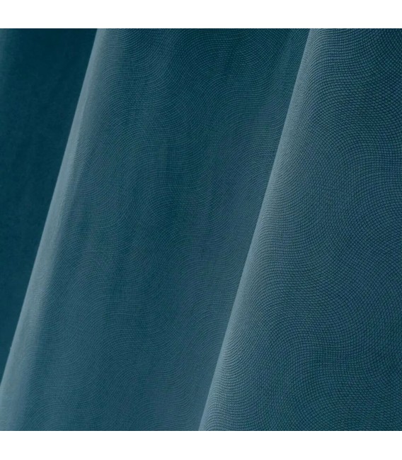 Cortina opaca para barra loneta labrada azul mdmhogar