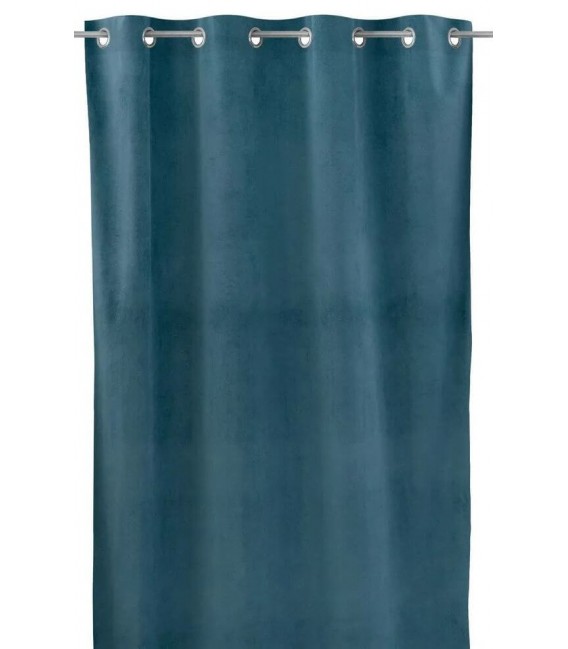 Cortina opaca para barra loneta labrada azul mdmhogar