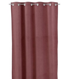 Cortina opaca para barra loneta labrada color malva mdmhogar