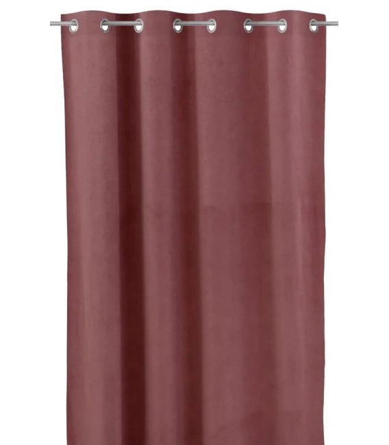 Cortina opaca para barra loneta labrada color malva mdmhogar