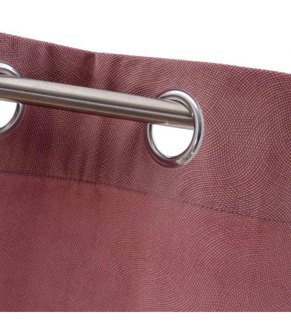 Cortina opaca para barra loneta labrada color malva mdmhogar