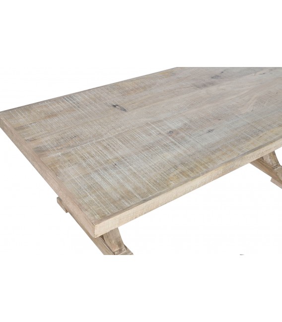 Mesa de centro rectangular grande madera maciza de mango mdmhogar