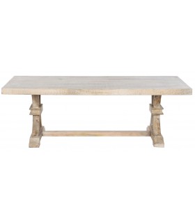 Mesa de centro rectangular grande madera maciza de mango mdmhogar