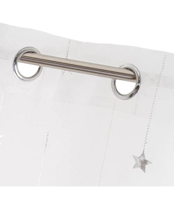 Visillo para barra semitransparente blanco mdmhogar