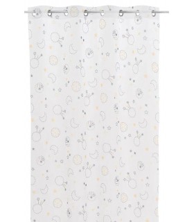 Visillo para barra semitransparente blanco impreso mdmhogar