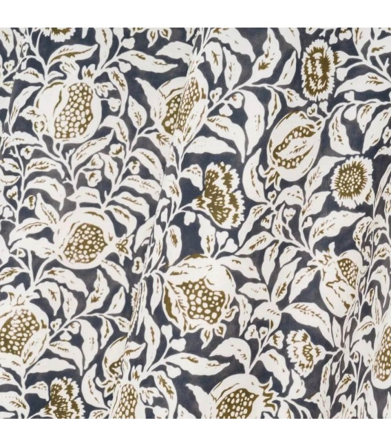 CORTINA 140 X 260 ARDRAN TERCIOPELO IMPRESO AZUL Y KAKI