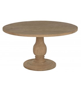 Mesa de comedor redonda grande madera maciza mdmhogar