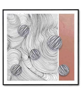 Cuadro lámina cuadrada estilo abstracto mdmhogar