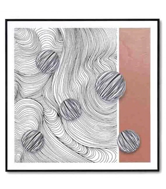 Cuadro lámina cuadrada estilo abstracto mdmhogar