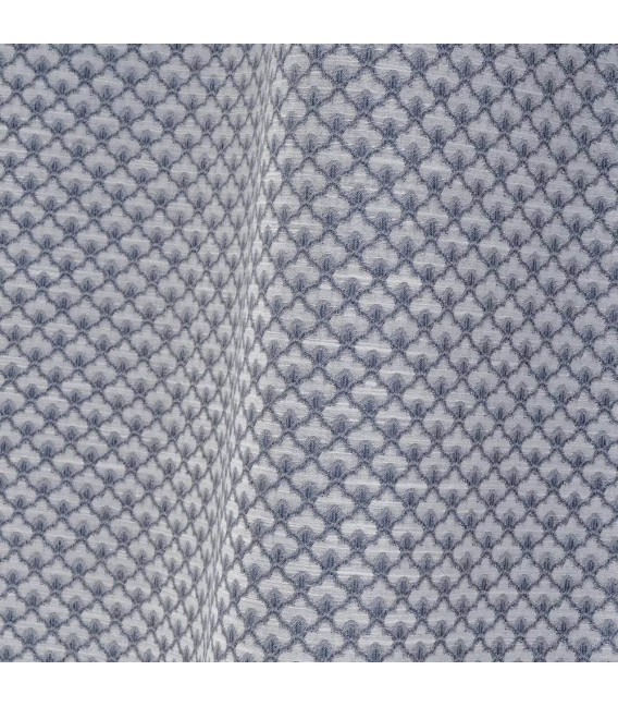Cortina opaca para barra Jacquard en tonos azules mdmhogar