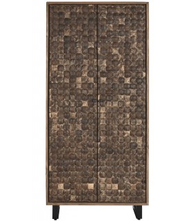 Armario alacena 2 puertas realizado en madera de teca reciclada mdmhogar