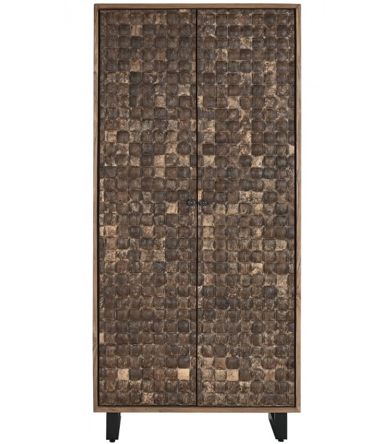 Armario alacena 2 puertas realizado en madera de teca reciclada mdmhogar