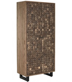Armario alacena 2 puertas realizado en madera de teca reciclada mdmhogar