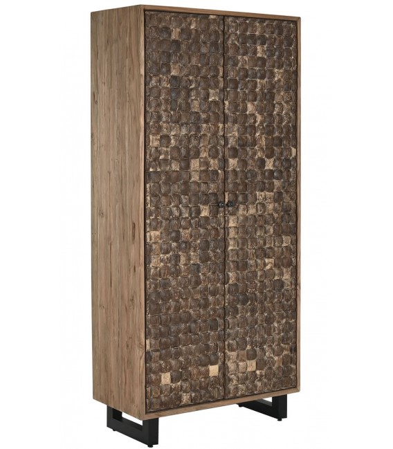 Armario alacena 2 puertas realizado en madera de teca reciclada mdmhogar