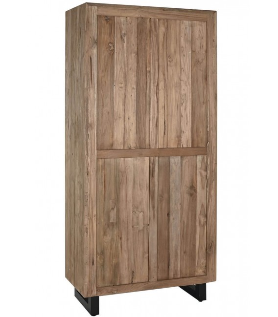 Armario alacena 2 puertas realizado en madera de teca reciclada mdmhogar
