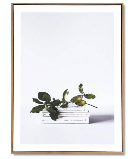 Cuadro lámina vertical estilo fotográfico libros mdmhogar