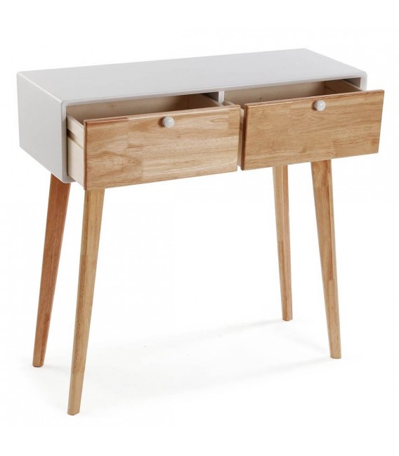 Consola de entrada pequeña madera natural mdmhogar