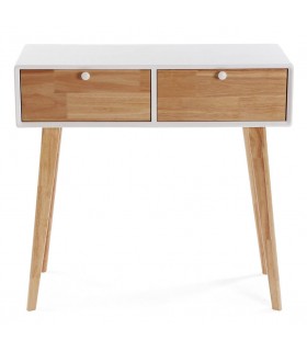 Consola de entrada pequeña madera natural mdmhogar