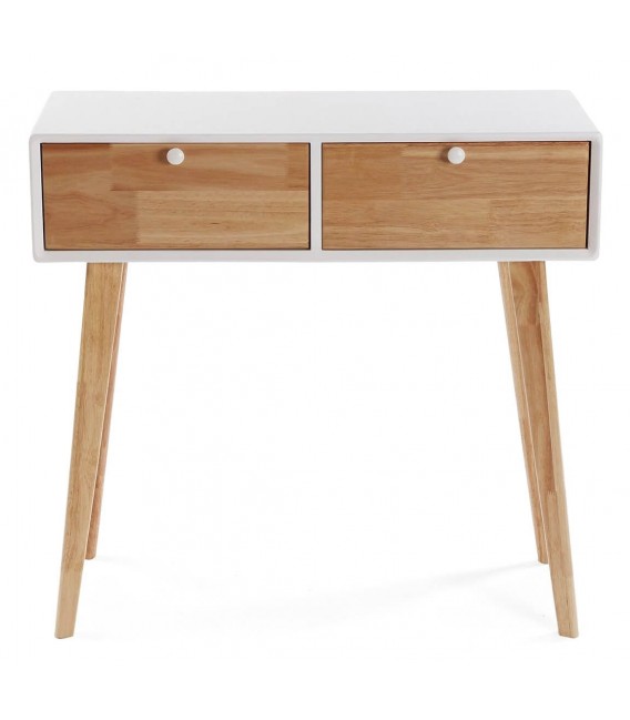 Consola de entrada pequeña madera natural mdmhogar