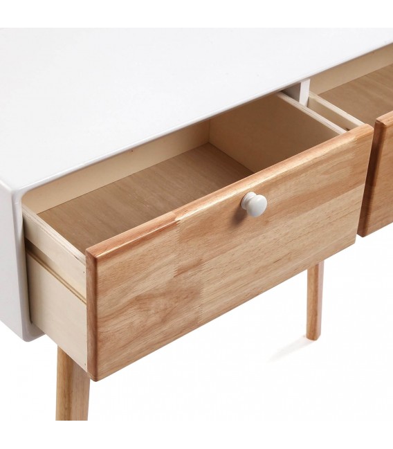 Consola de entrada pequeña madera natural mdmhogar